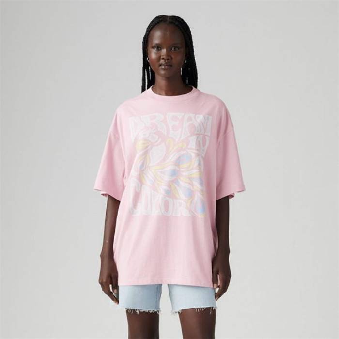 リーバイス Levis 【 Graphic Short Stack Tee Dream Women 】 レディース