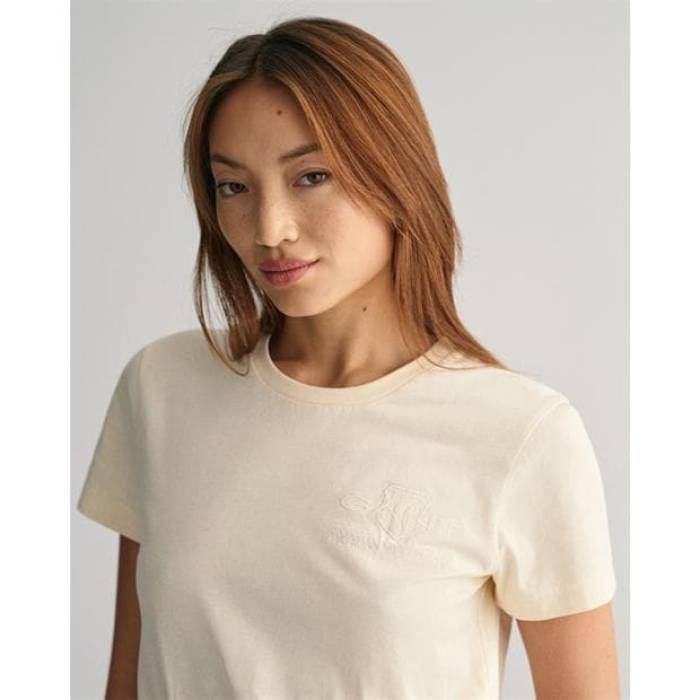 ガント Gant 【 Tonal Archive Shield T-Shirt Women 】 ファッション レディースファッション トップス Tシャツ カットソー