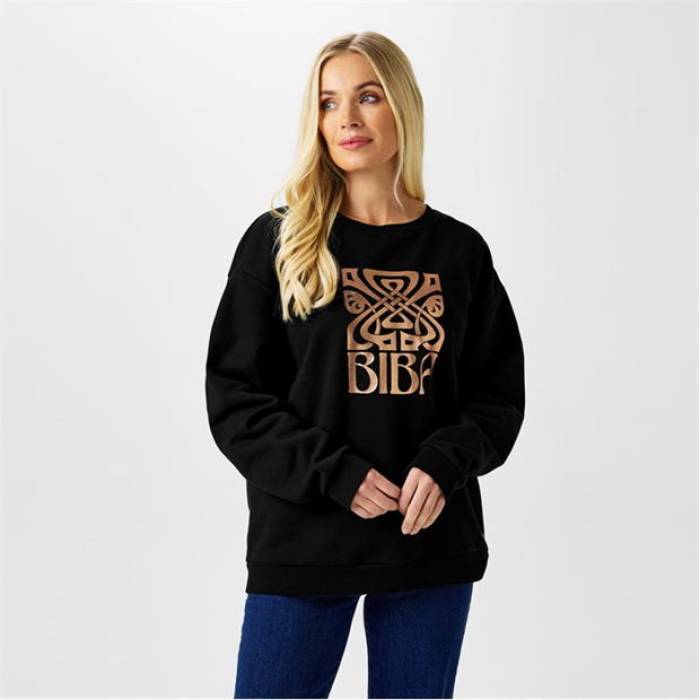 Biba 【 Logo Crew Sweatshirt Women 】 ファッション レディースファッション トップス トレーナー レディース