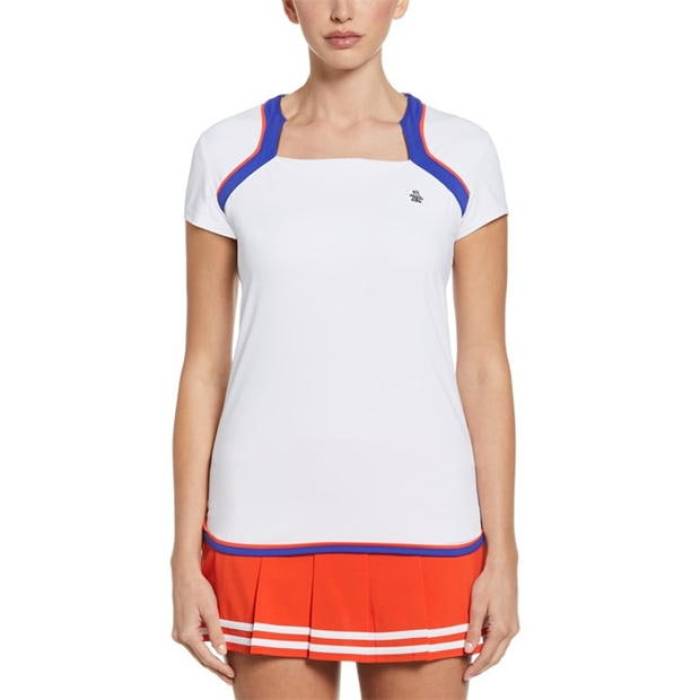 オリジナルペンギン Original Penguin 【 Short-Sleeve Round Neckline Womens Women 】 レディース