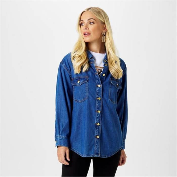 Biba 【 Denim Shirt Women 】 ファッション レディースファッション トップス その他トップス レディース