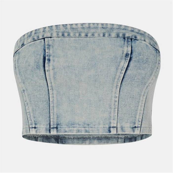 Missy Empire 【 Denim Corset Top Women 】 ファッション レディースファッション トップス その他トップス レディース
