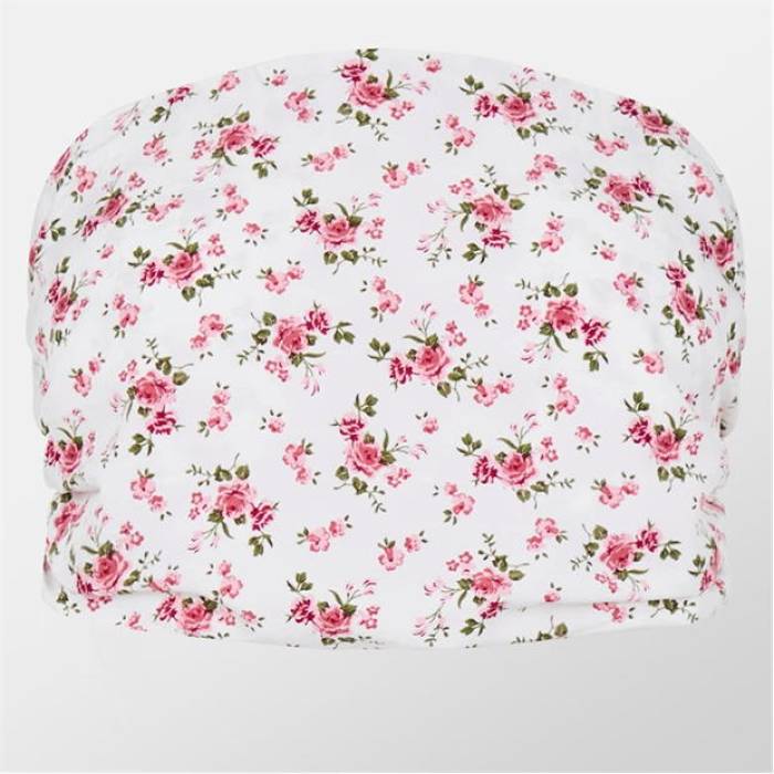 Missy Empire 【 Floral Printed Ruched Bandeau Top Women 】 レディース