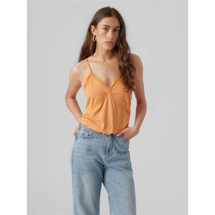 ヴェロモーダ Vero Moda 【 Single Knit Short Sleeve Crop Top Women 】 レディース