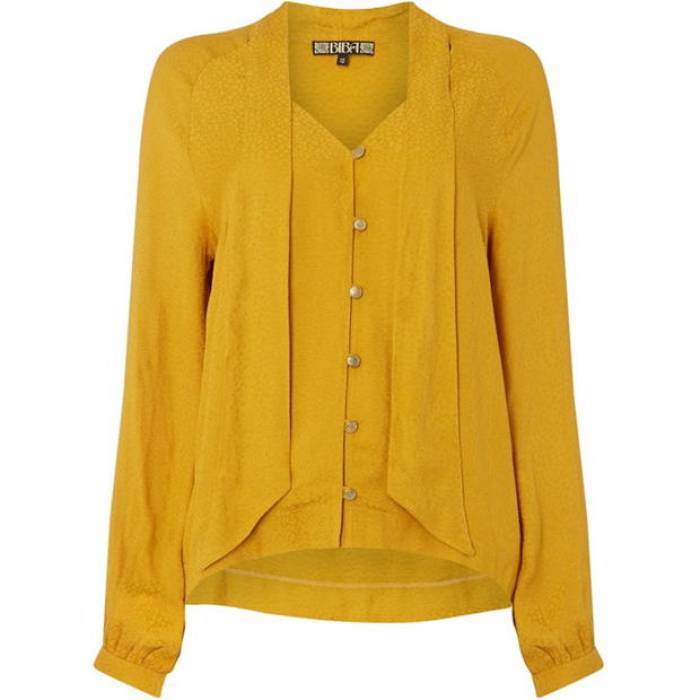 Biba 【 Leopard Jacquard Pussybow Blouse Women 】 ファッション レディースファッション トップス シャツ ブラウス レディ