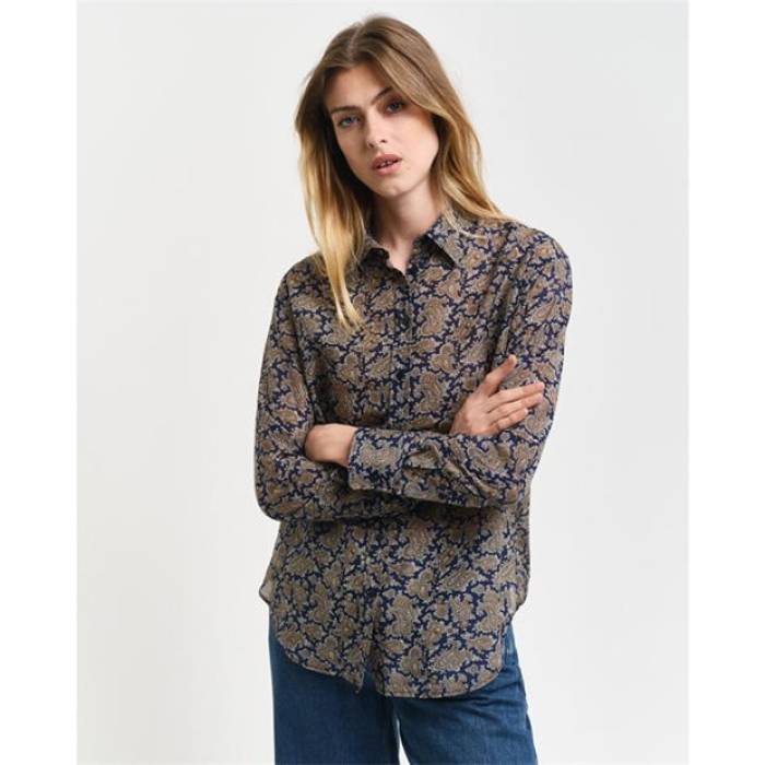 ガント Gant 【 Rel Paisley Cot Silk Shirt Persian Women 】 レディース