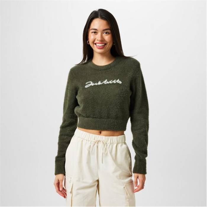 ジャック ウィルス Jack Wills 【 Knit Jacquard Cropped Sweatshirt Women 】 レディース