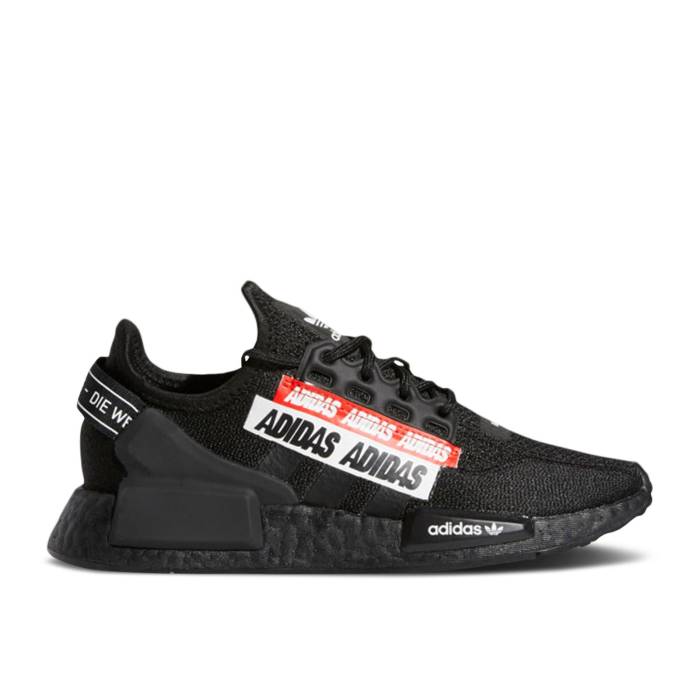 AfB_X Adidas y Nmd_R1 V2 J 'Overbranded - Core Black' Youth z WjA LbY