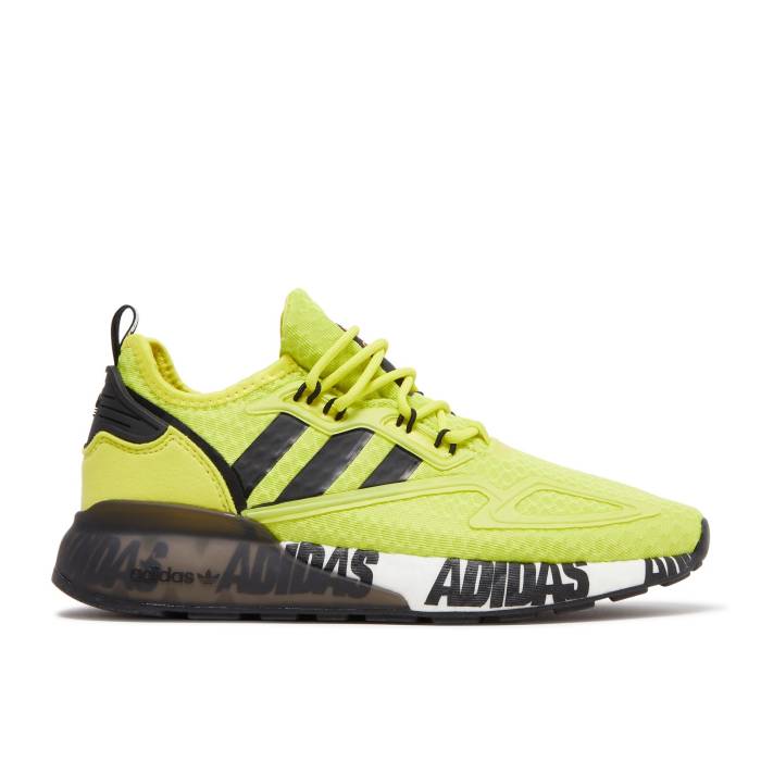 ǥ Adidas  Zx 2K Boost J 'Bold Logo Graphic - Acid Yellow' Youth  ˥ å