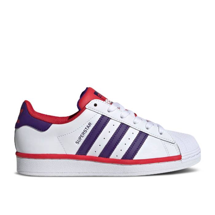 ǥ Adidas  Superstar J 'White Collegiate Purple Scarlet' Youth  ˥ å