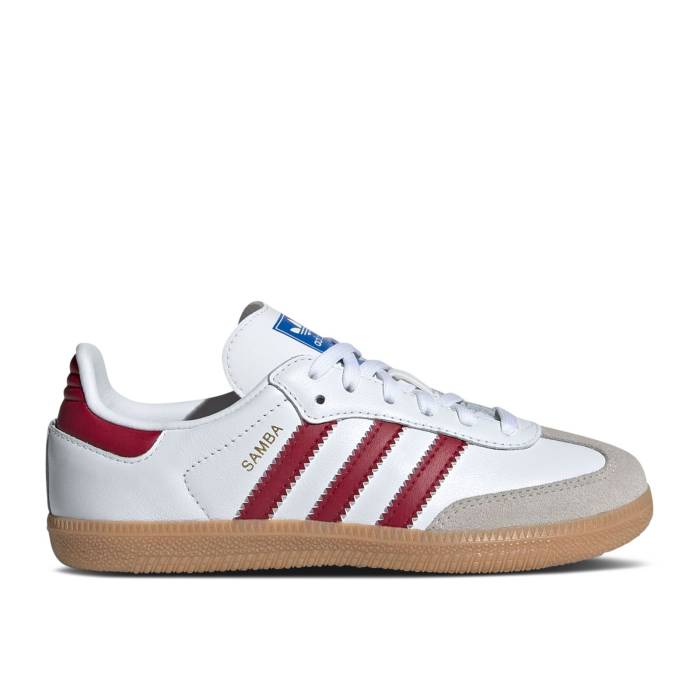 AfB_X Adidas y Samba Og C 'White Collegiate Burgundy Gum' Youth z WjA LbY
