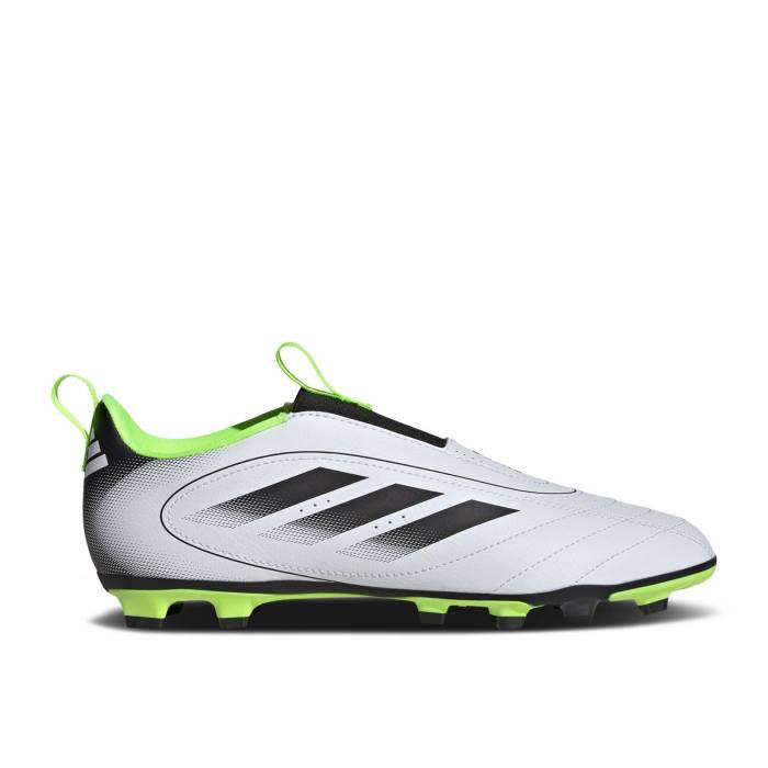 ǥ Adidas  Goletto 9 Laceless Fg Mg K 'White Black Lucid Lemon' Youth  ˥ å
