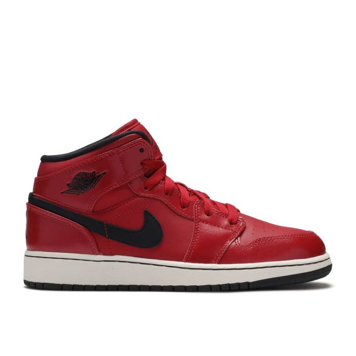 iCL@GAW[_ Air Jordan y Jordan 1 Retro Mid Gs 'Gym Red' Youth z WjA LbY