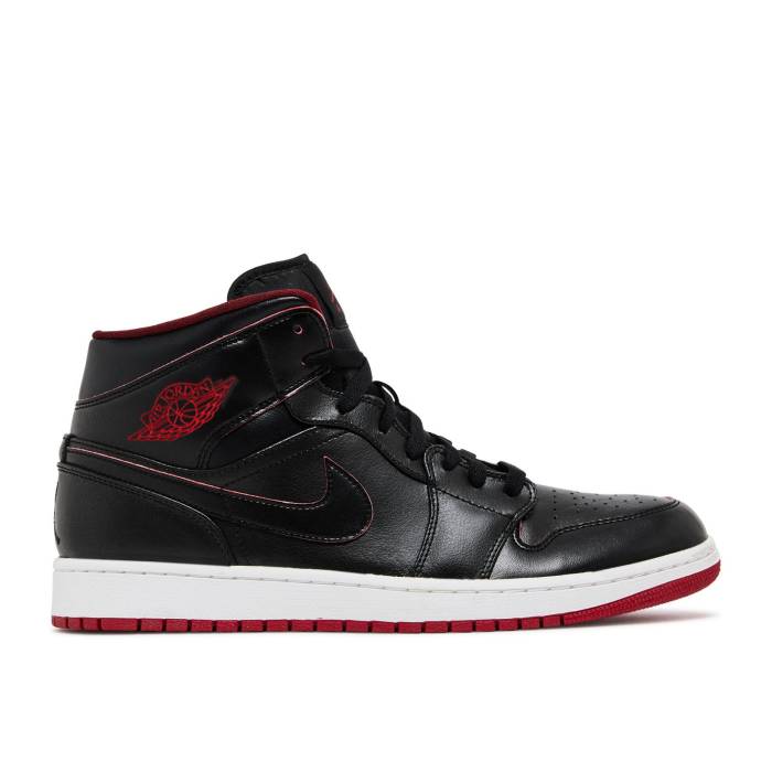 iCL@GAW[_ Air Jordan y Jordan 1 Mid 'Black Red' Men z Y