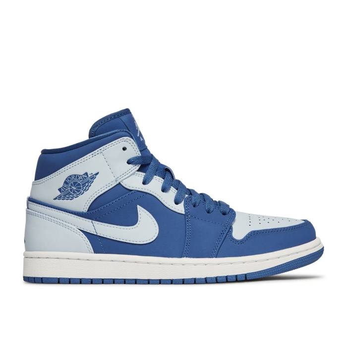 iCL@GAW[_ Air Jordan y Jordan 1 Retro Mid 'Ice Blue' Men z Y