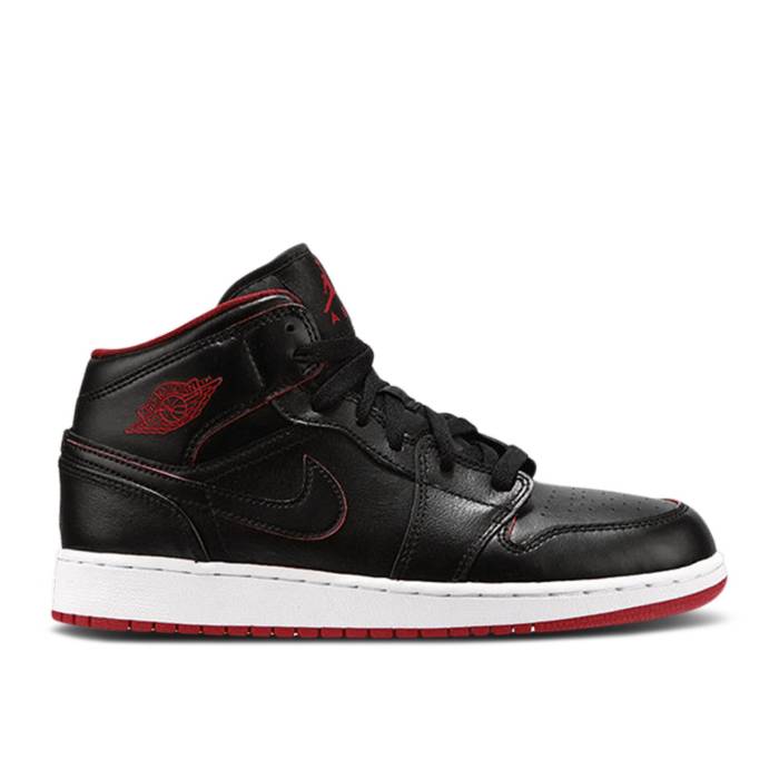 iCL@GAW[_ Air Jordan y Jordan 1 Retro Mid Gs 'Black Gym Red' Youth z WjA LbY