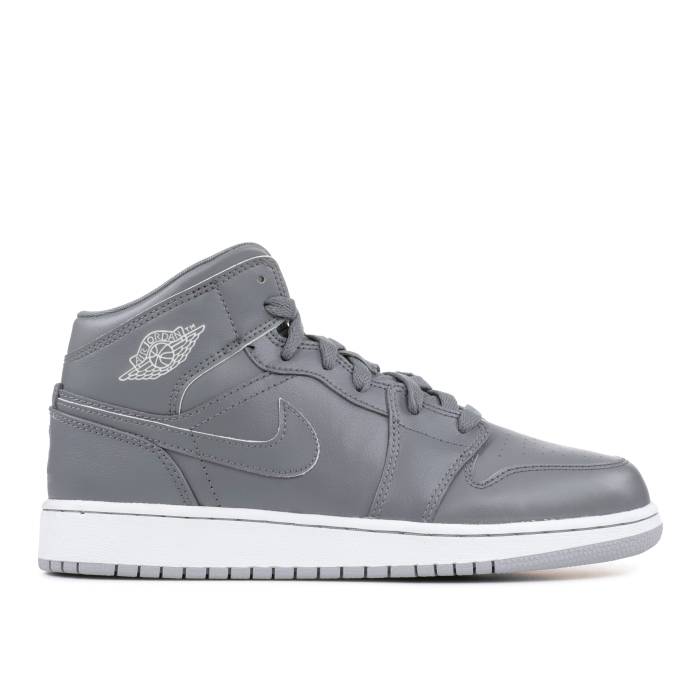 iCL@GAW[_ Air Jordan y Jordan 1 Retro Mid Gs 'Cool Grey Wolf Grey' Youth z WjA LbY