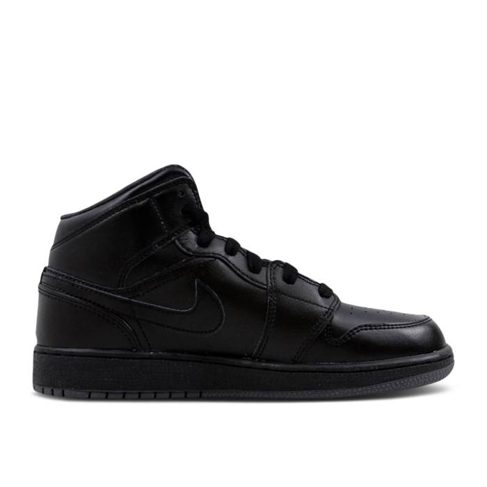 iCL@GAW[_ Air Jordan y Jordan 1 Retro Mid Gs 'Black Dark Grey' Youth z WjA LbY