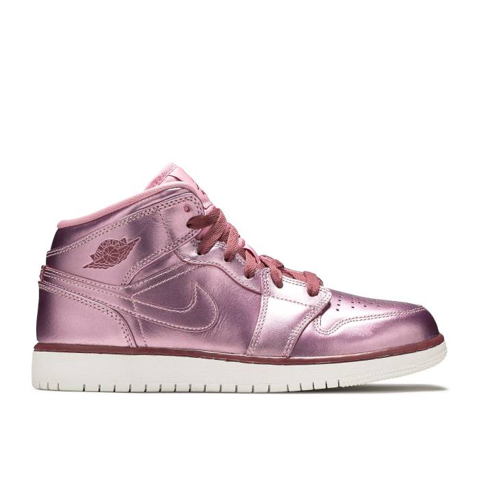 iCL@GAW[_ Air Jordan y Jordan 1 Mid Se Gs 'Pink Rose' Youth z WjA LbY