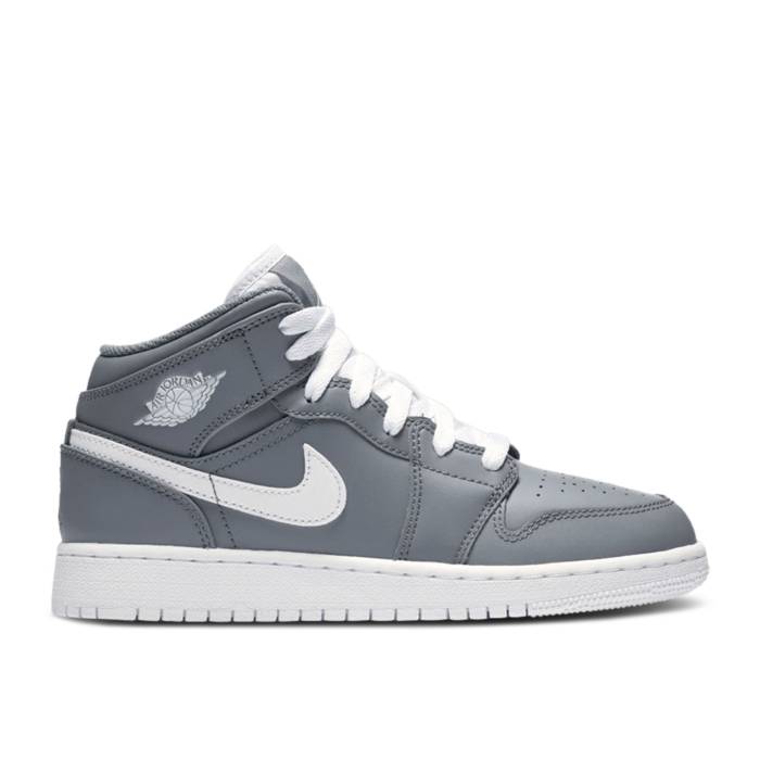 iCL@GAW[_ Air Jordan y Jordan 1 Mid Bg 'Cool Grey' Youth z WjA LbY