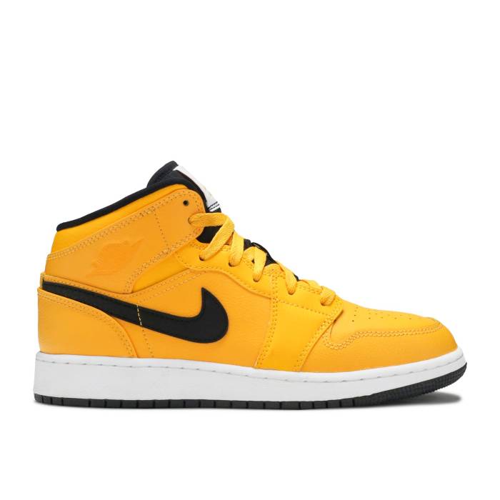 iCL@GAW[_ Air Jordan y Jordan 1 Mid Gs 'University Gold' Youth z WjA LbY