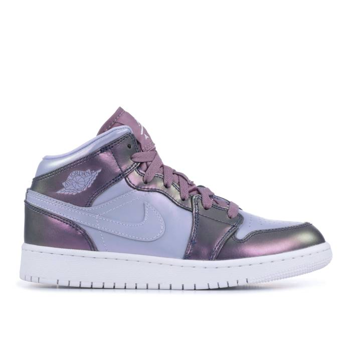 iCL@GAW[_ Air Jordan y Jordan 1 Mid Gs 'Metallic Purple' Youth z WjA LbY