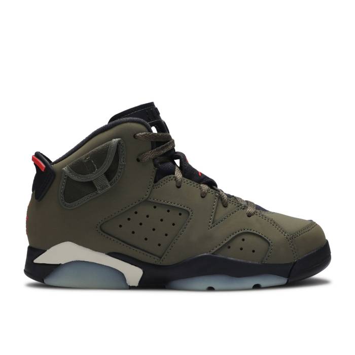 ʥ硼 Air Jordan  Travis Scott X Jordan 6 Retro Ps 'Olive' Youth  ˥ å