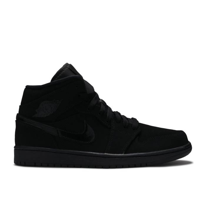 iCL@GAW[_ Air Jordan y Jordan 1 Mid 'Triple Black Suede' Men z Y