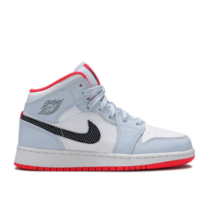 iCL@GAW[_ Air Jordan y Jordan 1 Mid Gs 'Half Blue' Youth z WjA LbY