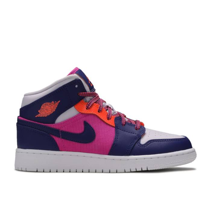 iCL@GAW[_ Air Jordan y Jordan 1 Mid Gs 'Fire Pink' Youth z WjA LbY