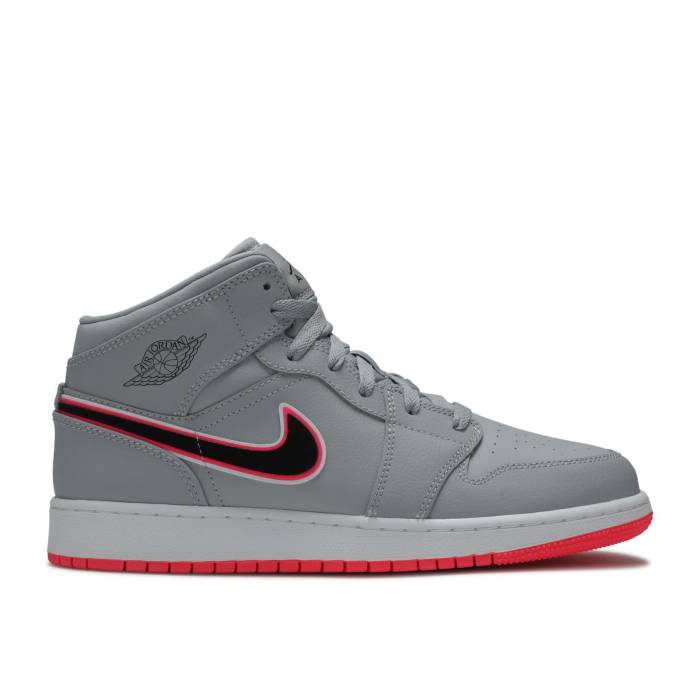ʥ硼 Air Jordan  Jordan 1 Mid Gs 'Wolf Grey Pink' Youth  ˥ å