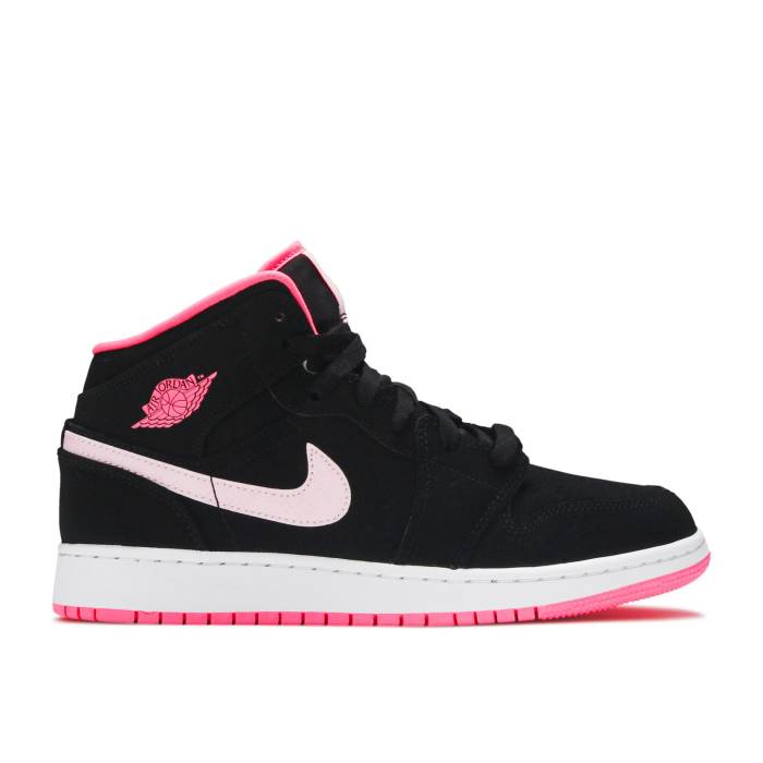 硼 Air Jordan  Jordan 1 Mid Gs 'Black Digital Pink' Youth  ˥ å
