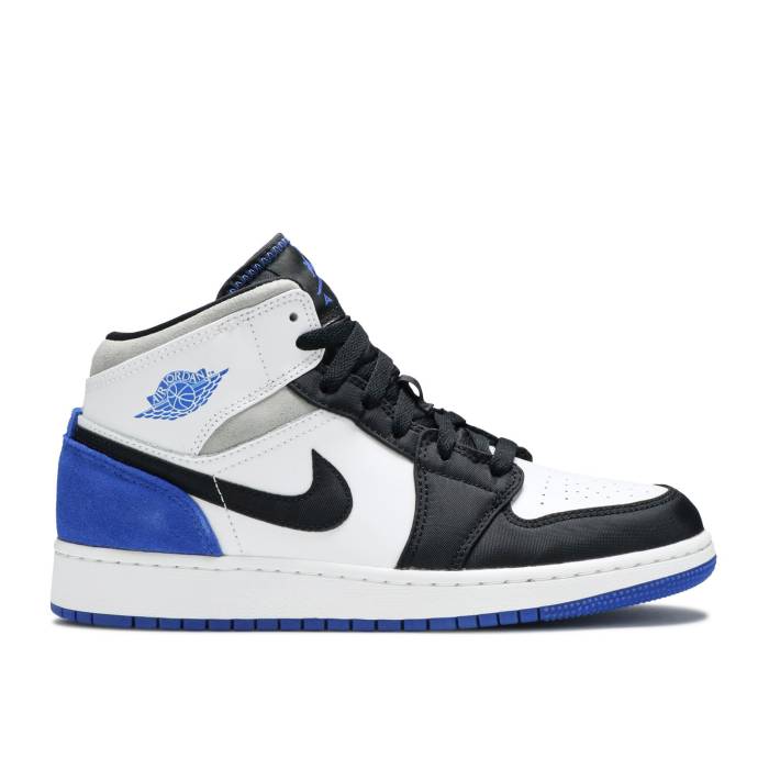 iCL@GAW[_ Air Jordan y Jordan 1 Mid Se Gs 'Royal Black Toe' Youth z WjA LbY