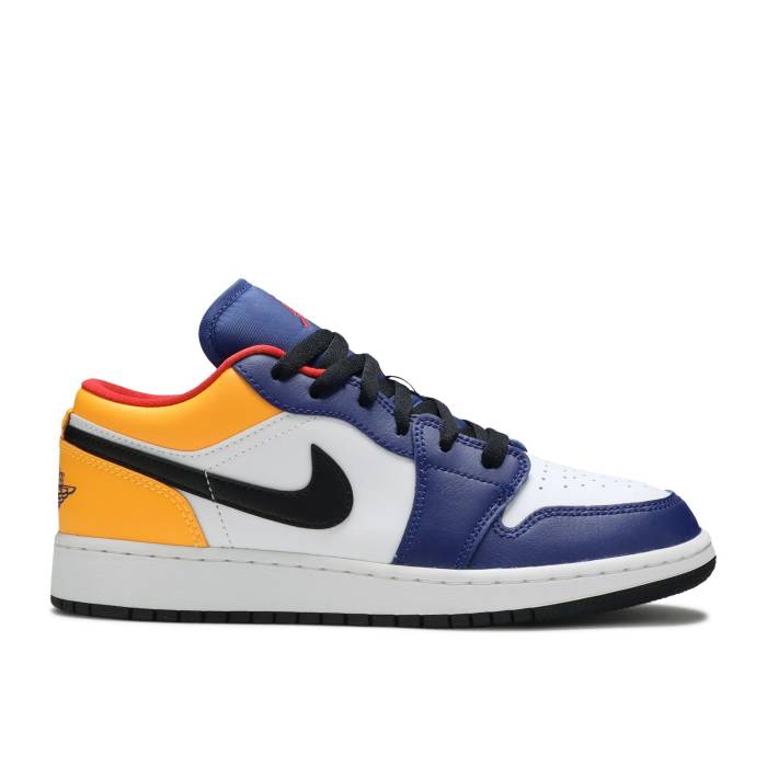iCL@GAW[_ Air Jordan y Jordan 1 Low Gs 'Royal Yellow' Youth z WjA LbY