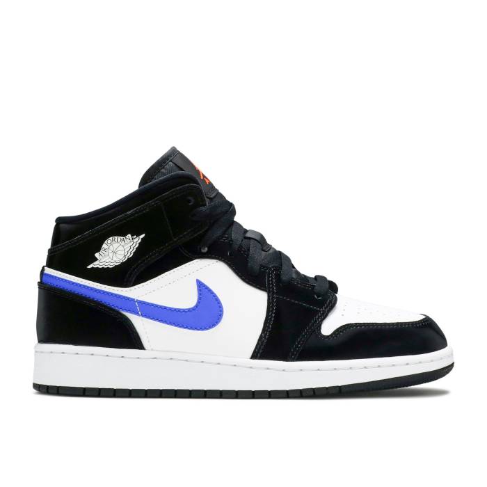 iCL@GAW[_ Air Jordan y Jordan 1 Mid Gs 'Black Racer Blue' Youth z WjA LbY