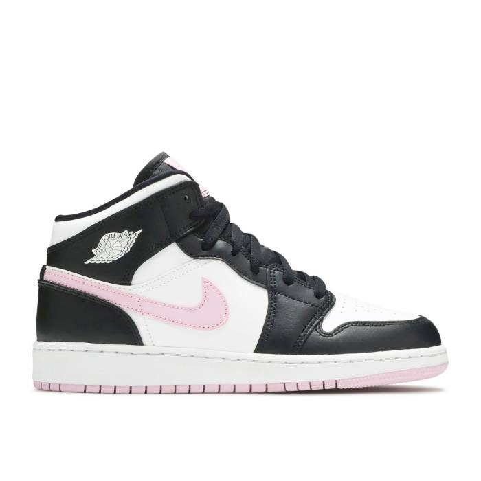 iCL@GAW[_ Air Jordan y Jordan 1 Mid Gs 'White Light Arctic Pink' Youth z WjA LbY