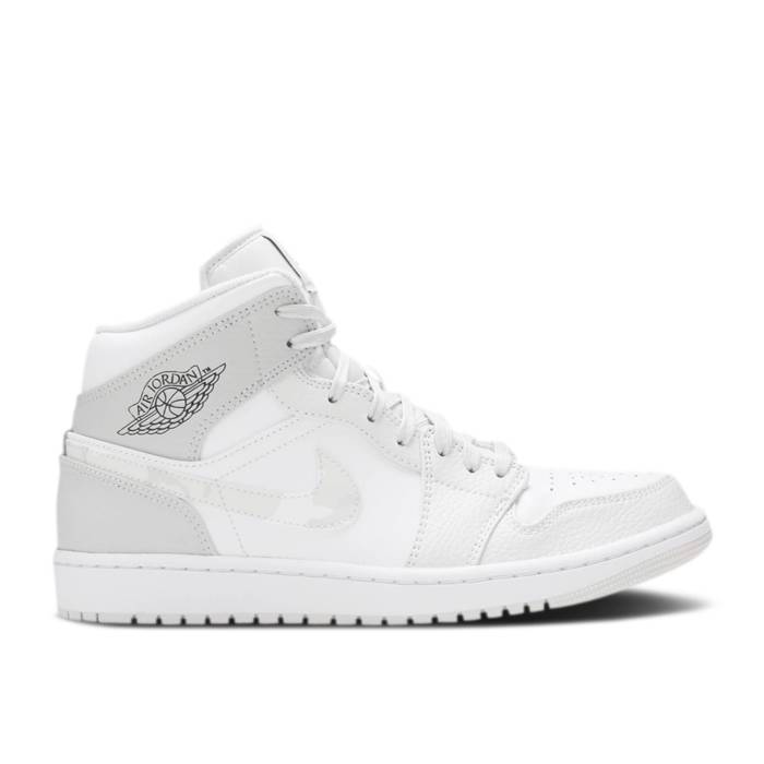 iCL@GAW[_ Air Jordan y Jordan 1 Mid Se Gs 'Swoosh Logo - Grey Camo' Youth z WjA LbY
