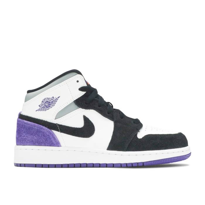 iCL@GAW[_ Air Jordan y Jordan 1 Mid Se Gs 'Varsity Purple' Youth z WjA LbY