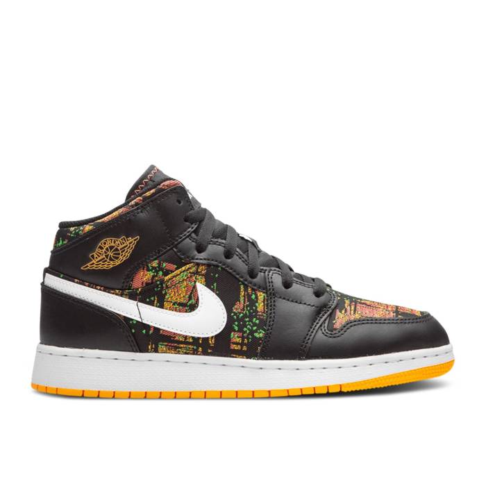 ʥ硼 Air Jordan  Jordan 1 Mid Gs 'Black Laser Orange' Youth  ˥ å