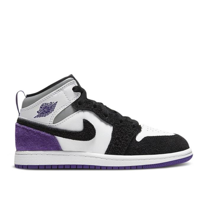 iCL@GAW[_ Air Jordan y Jordan 1 Mid Se Ps 'Varsity Purple' Youth z WjA LbY