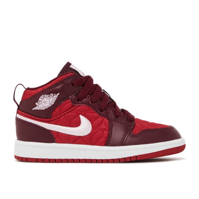 iCL@GAW[_ Air Jordan y Jordan 1 Mid Se Ps 'Red Quilted' Youth z WjA LbY