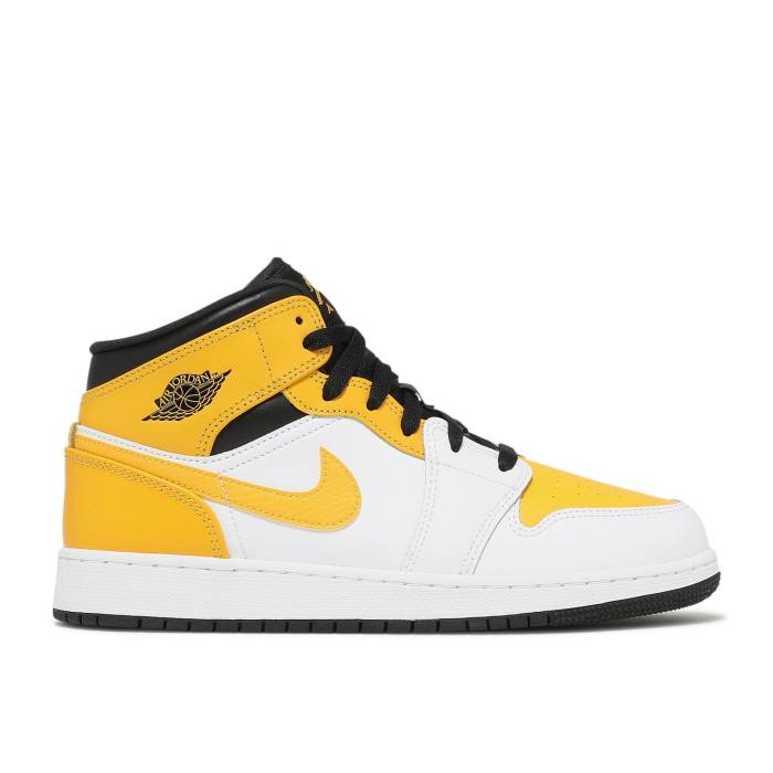 iCL@GAW[_ Air Jordan y Jordan 1 Mid Gs 'University Gold' Youth z WjA LbY
