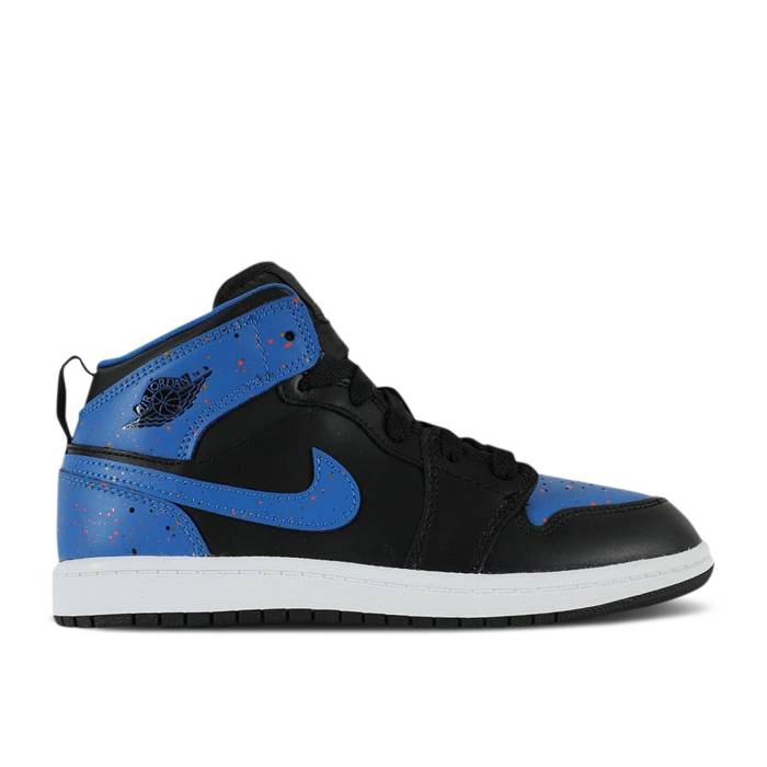 iCL@GAW[_ Air Jordan y Jordan 1 Mid Ps 'Royal Splatter' Youth z WjA LbY