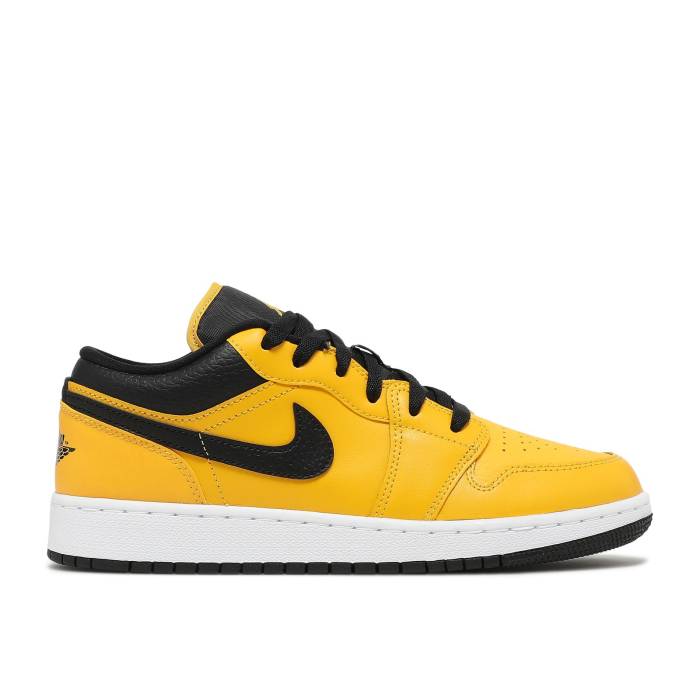 iCL@GAW[_ Air Jordan y Jordan 1 Low Gs 'University Gold Black' Youth z WjA LbY