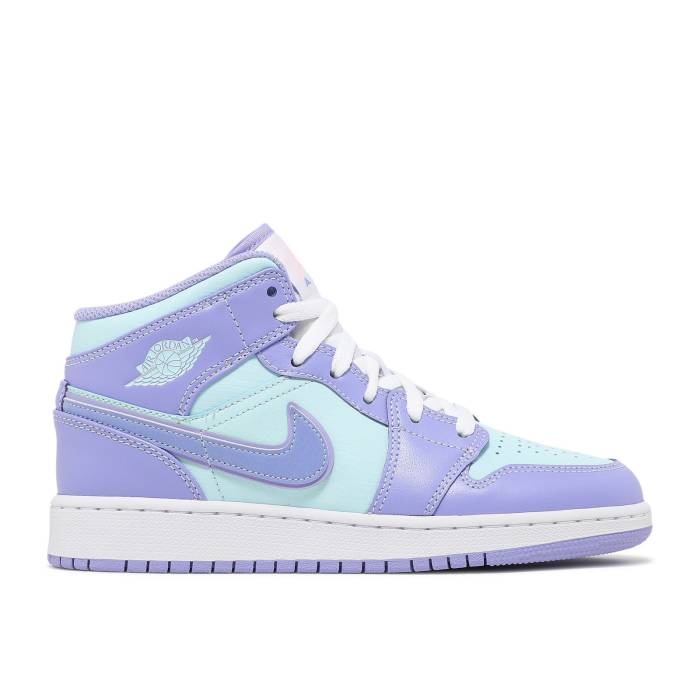iCL@GAW[_ Air Jordan y Jordan 1 Mid Gs 'Purple Pulse' Youth z WjA LbY
