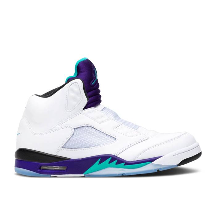 Air Jordan 5 ホワイト/パープル　靴 JORDAN BRAND AIR JORDAN 5 RETRO OG WHITE/NEW EMERALD-GRAPE