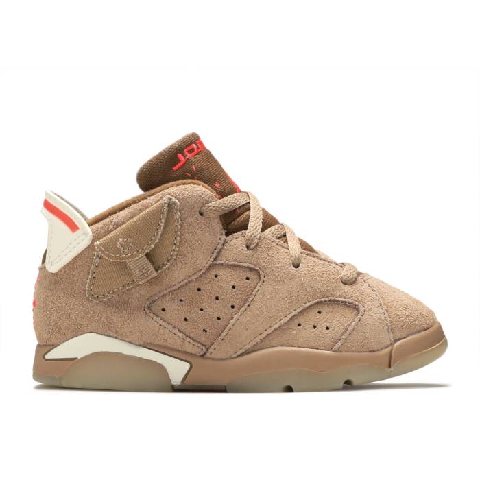 iCL@GAW[_ Air Jordan y Travis Scott X Jordan 6 Retro Td 'British Khaki' Infant z xr[