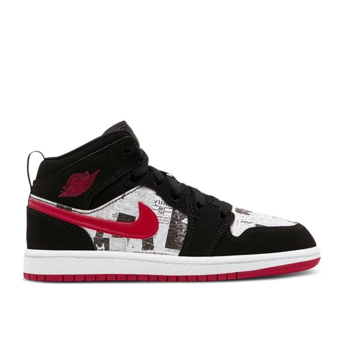 ʥ硼 Air Jordan  Jordan 1 Mid Se Ps 'Newspaper Air Times' Youth  ˥ å