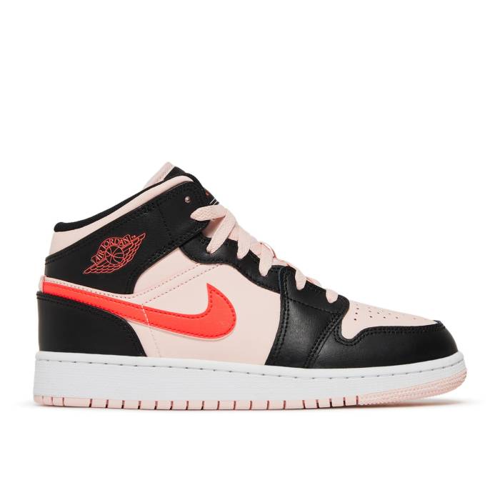 ʥ硼 Air Jordan  Jordan 1 Mid Gs 'Black Pink Crimson' Youth  ˥ å