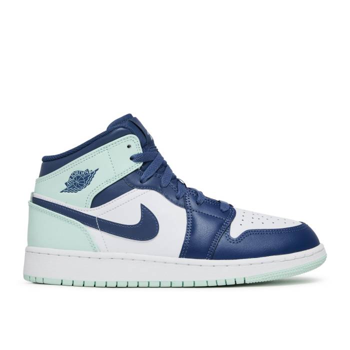 iCL@GAW[_ Air Jordan y Jordan 1 Mid Gs 'Blue Mint' Youth z WjA LbY